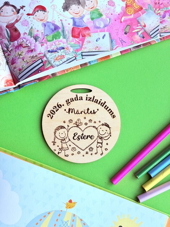 Personalizētas koka medaļas- bērnudārza izlaidumam