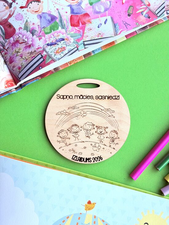 Personalizētas koka medaļas- bērnudārza izlaidumam