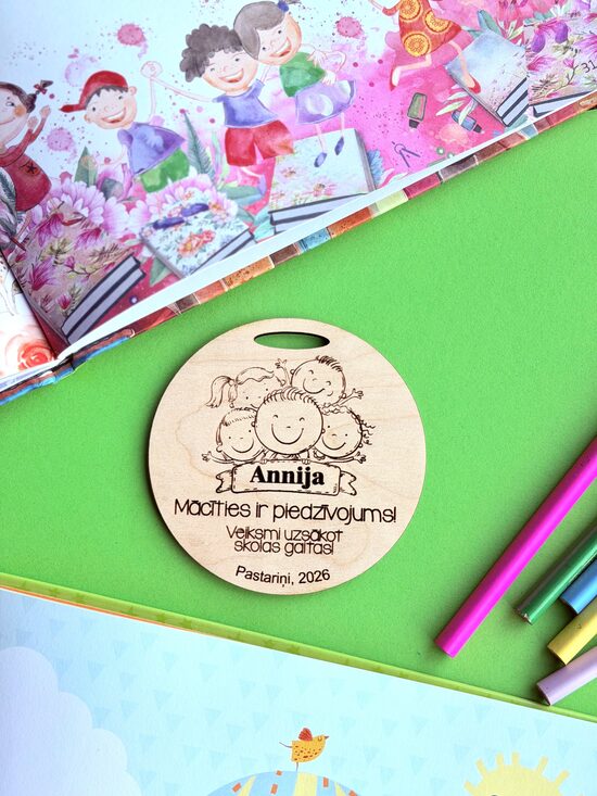 Personalizētas koka medaļas- bērnudārza izlaidumam