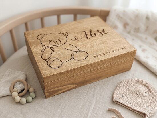 Personalizēta koka atmiņu lāde 