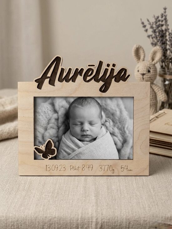 Personalizēti foto rāmīši mazuļa fotogrāfijai