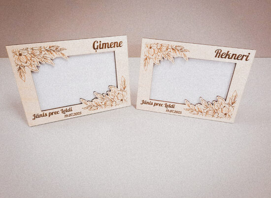 Personalizēts koka foto rāmis 