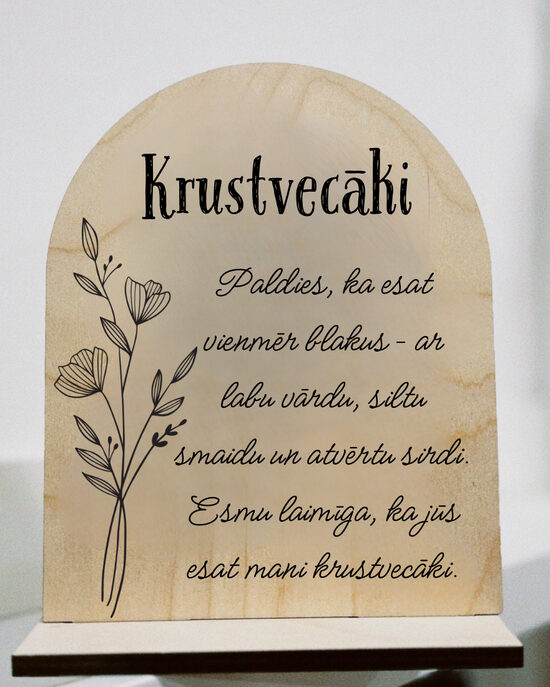 Dāvana krustvecākiem - dekors 