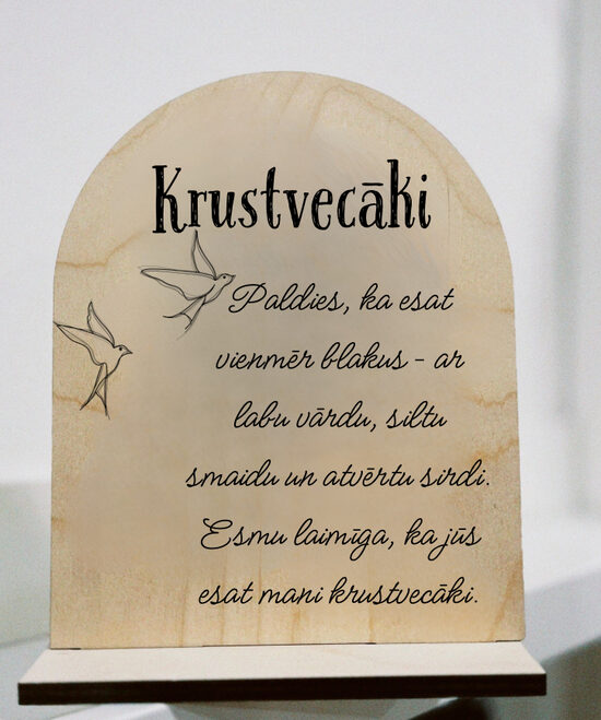 Dāvana krustvecākiem - dekors 
