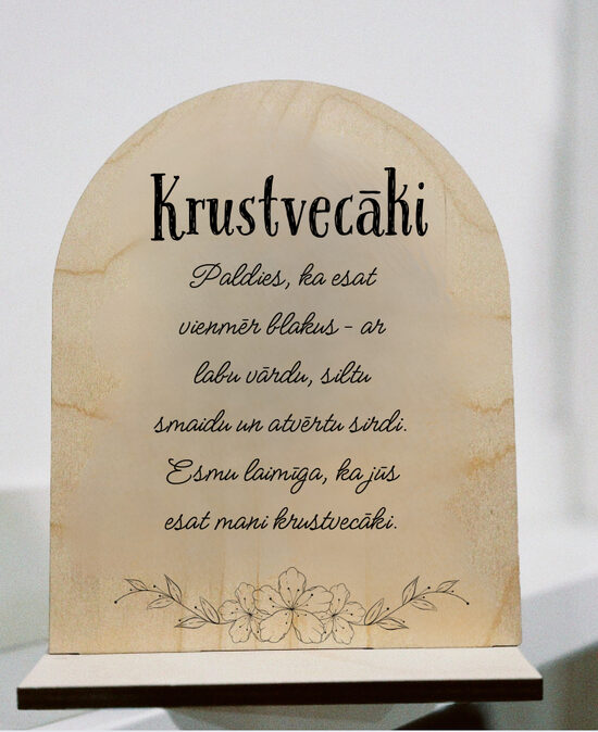 Dāvana krustvecākiem - dekors 