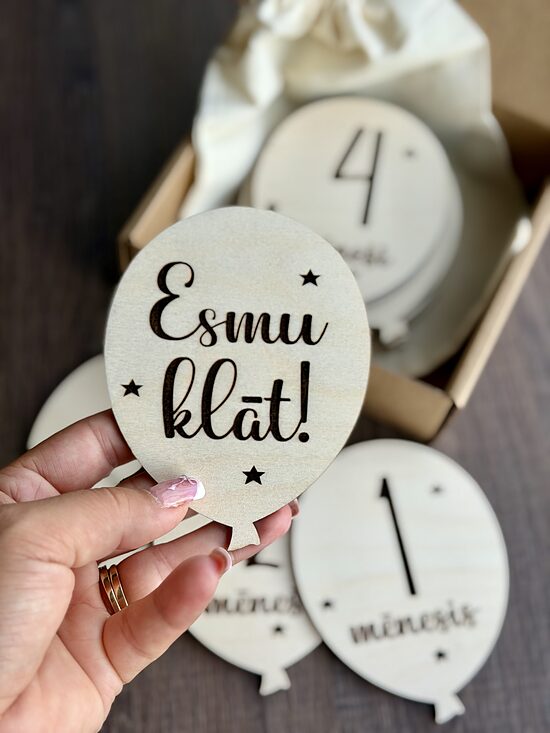 Mēnešu kartiņas- baloni 