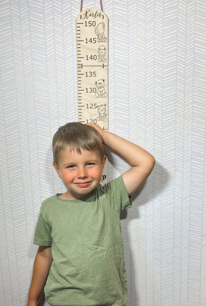 Wooden height chart for kids