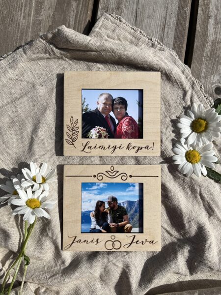 Personalizēts koka foto rāmītis- magnēts 