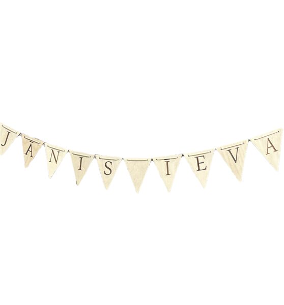 Wooden letter banners