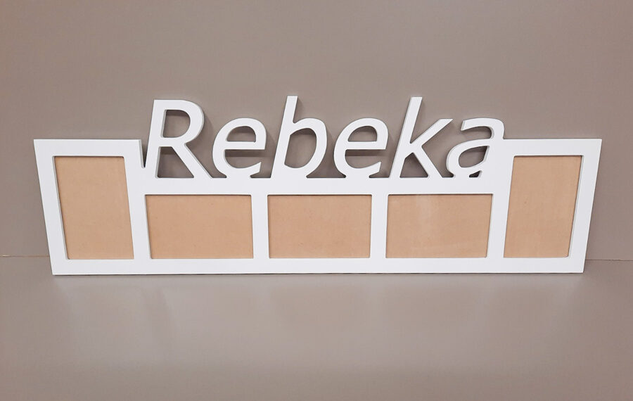 Personalizēts koka fotorāmis piecām fotogrāfijām 