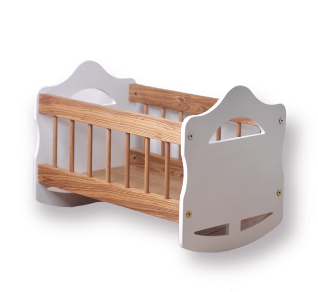 Wooden doll cradle 