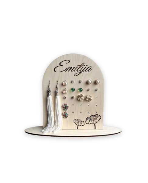 Personalized earring stand 