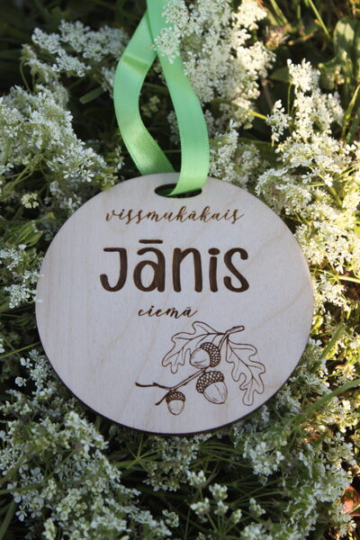 LĪGO svētkiem - koka medaļa Jānim 