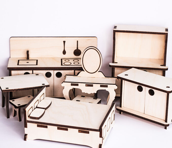 Wooden furniture for a doll house 