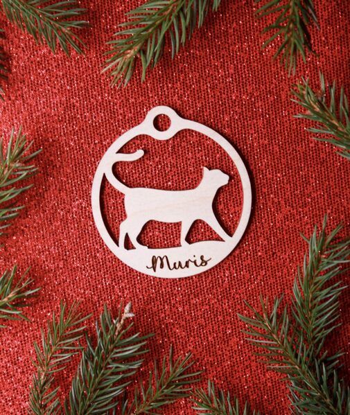 Personalizēts rotājums kaķim