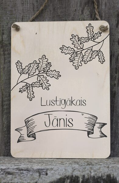 Personalizēts dekors- dēlītis, dāvana Jānim